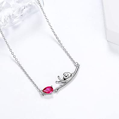 Aurora Tears 925 Sterling Silver Snail Necklace - SimpleStore99